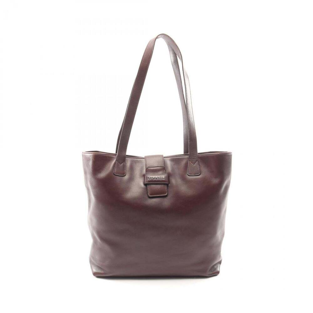 Chanel CHANEL Tote Bag Handbag Leather Women's Brown